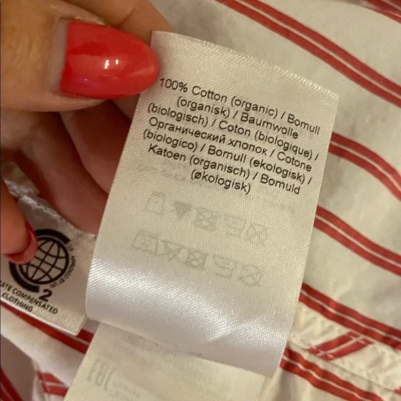 Ganni Striped Long Sleeve Dress size 34 - Picture 9 of 9